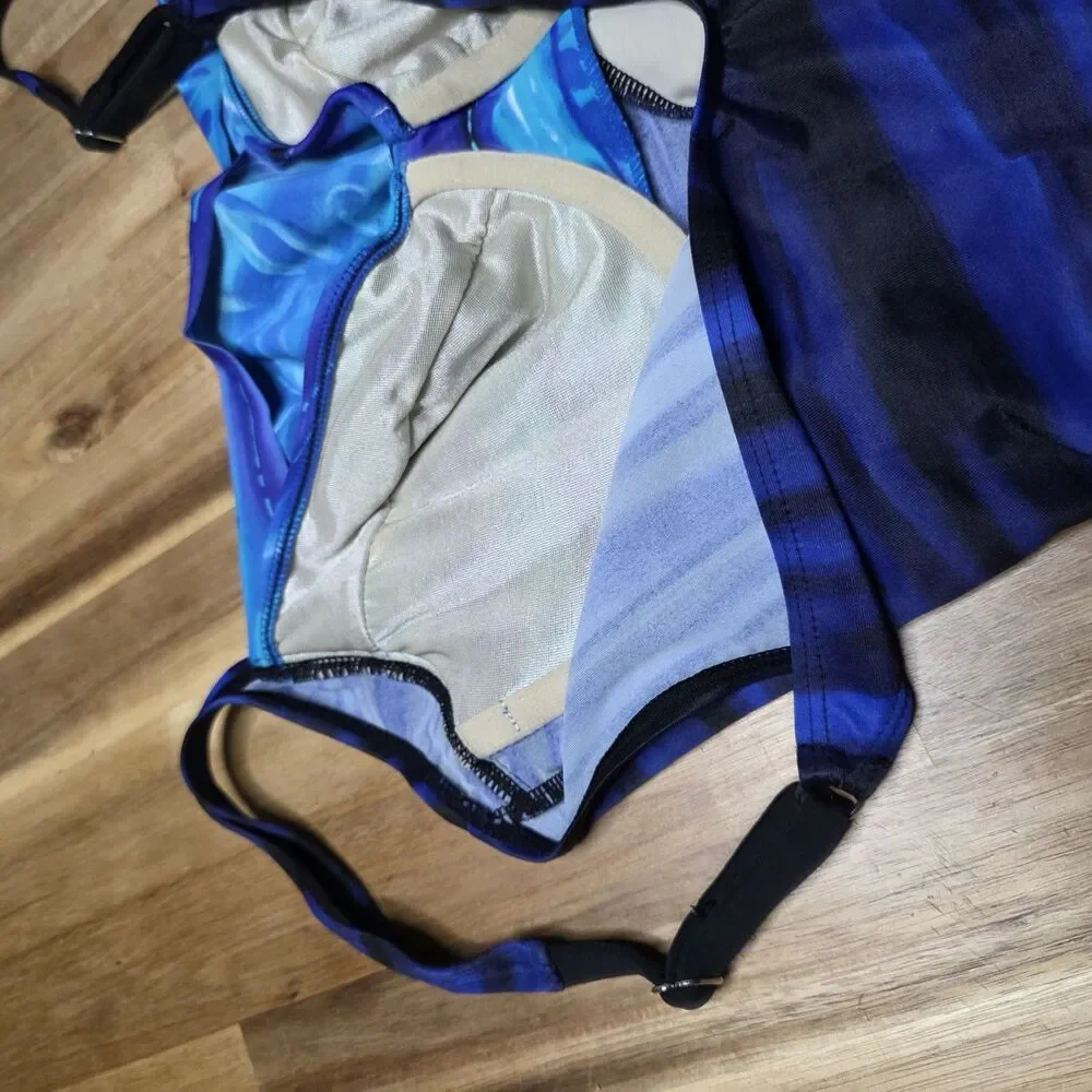 Kirkland Miraclesuit Swimsuit Size 12 One-piece Blue Purple Underwire